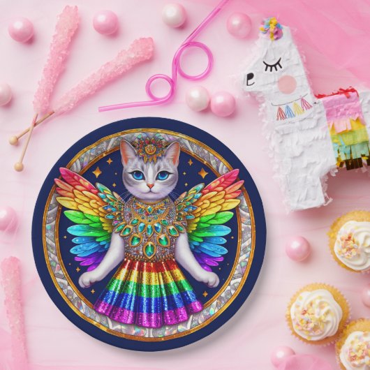 Bord | Rainbow Pride Cat Fairy Angel Party (Feest)
