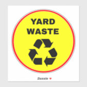 Bord Recycling Tuinafval - Geel Sticker (Vel)