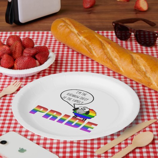 Bord regenboogprideschapenpapier (Picknick)