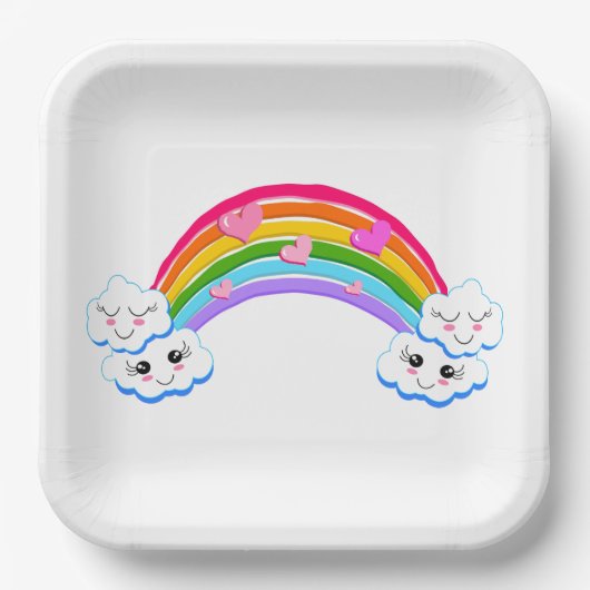 Bord regenboogwolken (Voorkant)