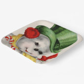 bord  retro-kerstsneeuwfeest (Gebogen)