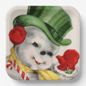 bord  retro-kerstsneeuwfeest (Voorkant)