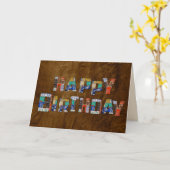 bord retro licence verjaard kaart (Gele Bloem)