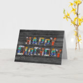 bord retro licence verjaard kaart (Gele Bloem)