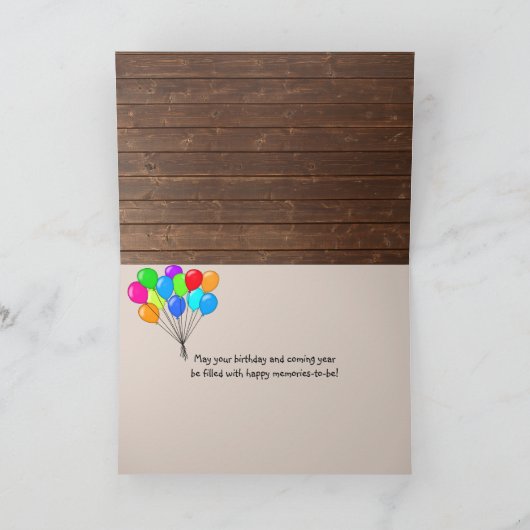 bord retro licence verjaard kaart (Binnen)