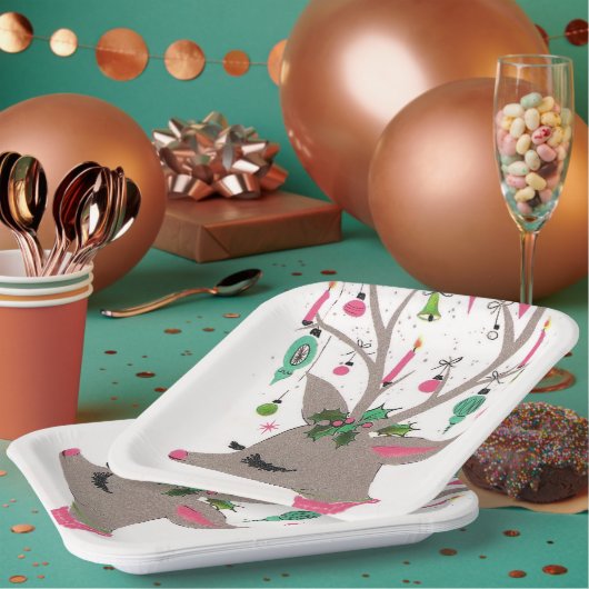 bord retro render met kerstfeest (Multi)