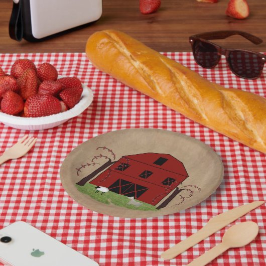 Bord rood-Barnpapier (Picknick)