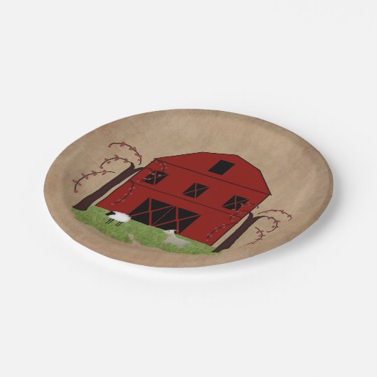 Bord rood-Barnpapier (Gekanteld)