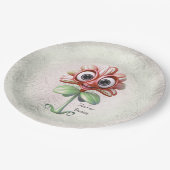 Bord rood bloempapier (Gekanteld)