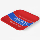 Bord rood en blauw aangepast Afstuderen (Gebogen)