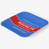 Bord rood en blauw aangepast Afstuderen (Gebogen)