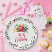 Bord rood poinsettia (Feest)