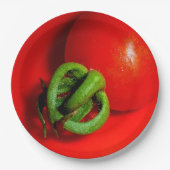 Bord rood tomatenpapier (Voorkant)