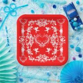 Bord rood Victoriaans Valentijnsdag (Feest)