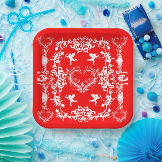 Bord rood Victoriaans Valentijnsdag (Feest)