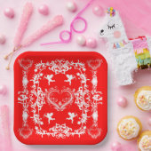 Bord rood Victoriaans Valentijnsdag (Feest)