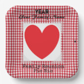 Bord rood/wit gingham hartpapier HAMbyWG (Voorkant)