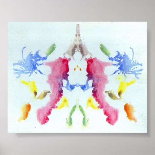 Bord Rorschach-testinkt 10 Poster (Voorkant)