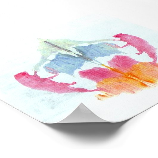 Bord Rorschach-testinkt 8 Poster (Hoek)