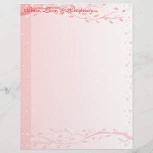 Bord Roze Bladtakken Letterkop