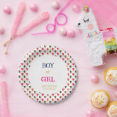 Bord Roze blauw hartenpapier (Feest)