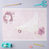 Bord Roze Bloemen Bruid Trouwpapier Tissuepapier (Craft)
