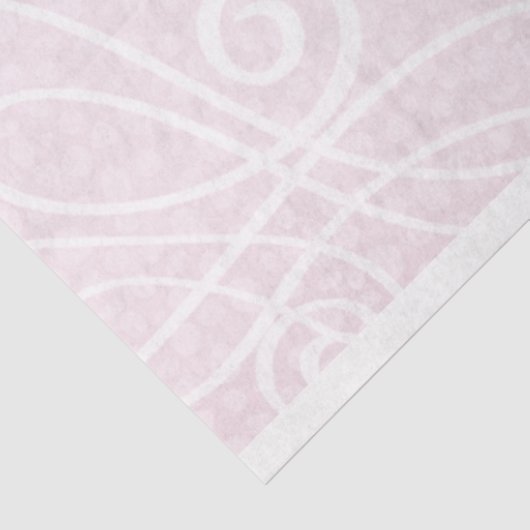 Bord Roze Bloemen Bruid Trouwpapier Tissuepapier (Detail)