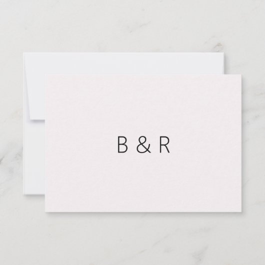 Bord Roze Bruiloft RSVP Kaart (Achterkant)