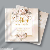 Bord Roze en Goud Herfst Boho Wedding Guest Book Gastenboek