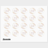 Bord Roze en gouden Glitter Lijst Ronde Sticker (Vel)