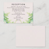 Bord Roze Foliage Cash Bar Huwelijksreceptie Informatiekaartje (Voorkant / Achterkant)