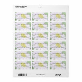Bord Roze geschilderd Daisy Etiket (Full Sheet)