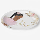 Bord roze goudkleurig Baby shower (Gekanteld)