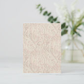 Bord roze kant Briefkaart (Staand voorkant)