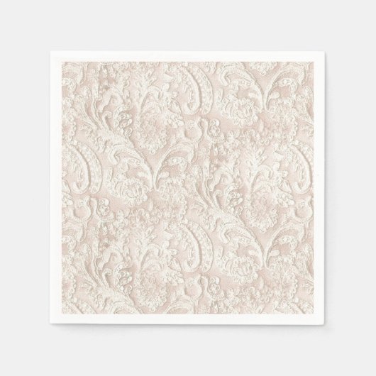 Bord roze kant Servetten (Voorkant)