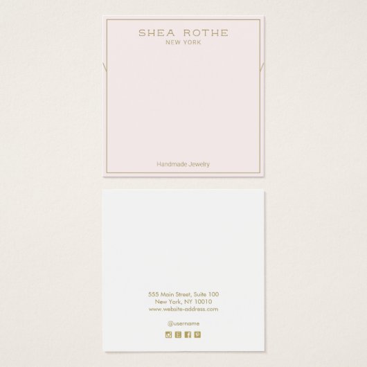 Bord Roze Ketting Display Kaart (Voorkant /achterkant)