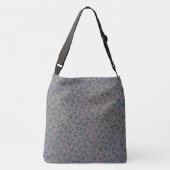Bord Roze Mooie Blauw Bloemen Patroon Canvas tas (Achterkant)