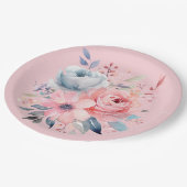 Bord Roze pioenen Bloemen Boeket Douche (Gekanteld)