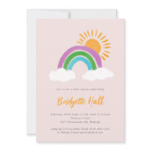 Bord Roze Regenboog Zonneschijn Boho Baby shower