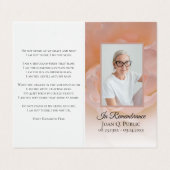 Bord Roze Roze Bloem Begrafenis Gebed Visitekaartje (Buitenkant ongevouwen)