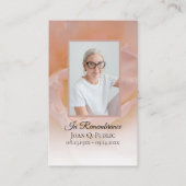 Bord Roze Roze Bloem Begrafenis Gebed Visitekaartje (Voorkant)