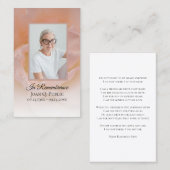 Bord Roze Roze Bloem Begrafenis Gebed Visitekaartje (Voorkant / Achterkant)