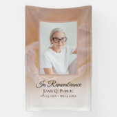 Bord Roze Roze Bloemblaadjes Begrafenismonument Spandoek (Verticaal)