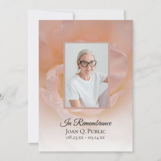 Bord Roze Roze Bloemblaadjes Dood Jubileum Kaart (Voorkant)