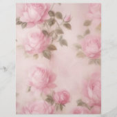  Bord Roze Rozen Stationery (Voorkant)