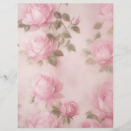  Bord Roze Rozen Stationery (Voorkant)