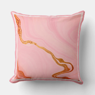 Bord Roze Rozenblaadjes Blends Faux Marble Kussen
