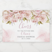 Bord Roze Stoffig Roos Vrijgezellenfeest Mousseren Sparkling Wijnetiket (Enkel label)