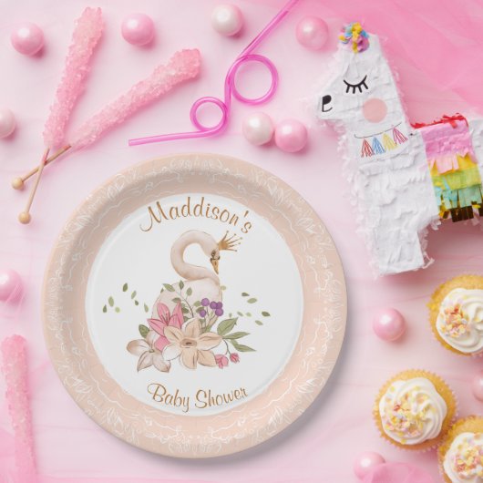 Bord roze    voor bruinbruisend Baby shower (Feest)