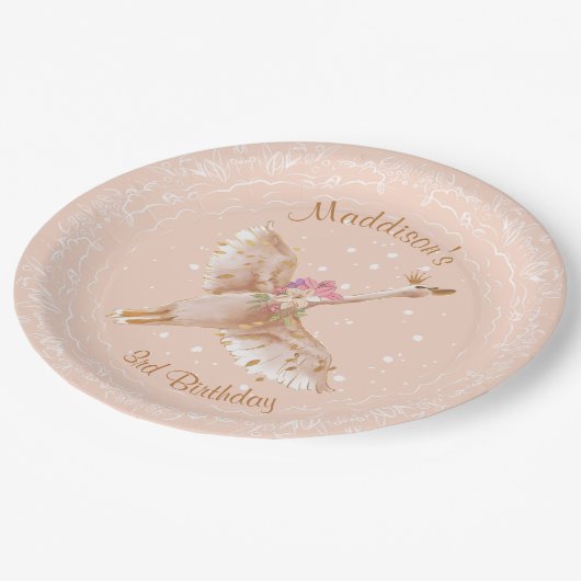 Bord roze    voor bruinbruisend Baby shower (Gekanteld)